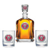 Virginia Military Institute Capitol Decanter with 2 Glasses