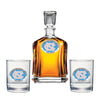 University of North Carolina Capitol Decanter with 2 Glasses