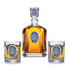 United States Naval Academy Crest Capitol Decanter with 2 Glasses