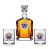 University of Washington Capitol Decanter with 2 Glasses