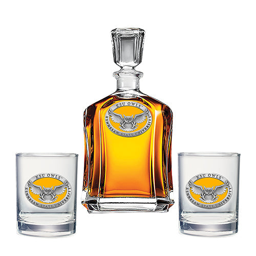 Kennesaw State University Capitol Decanter with 2 Glasses