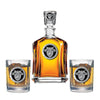 United States Military Academy Crest Capitol Decanter with 2 Glasses