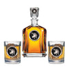 US Military Academy Black Knights Capitol Decanter with 2 Glasses