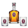 Arizona State University Pitch Fork Logo Capitol Decanter with 2 Glasses