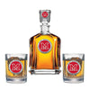 Miami University Capitol Decanter with 2 Glasses