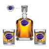 James Madison University Capitol Decanter with 2 Glasses