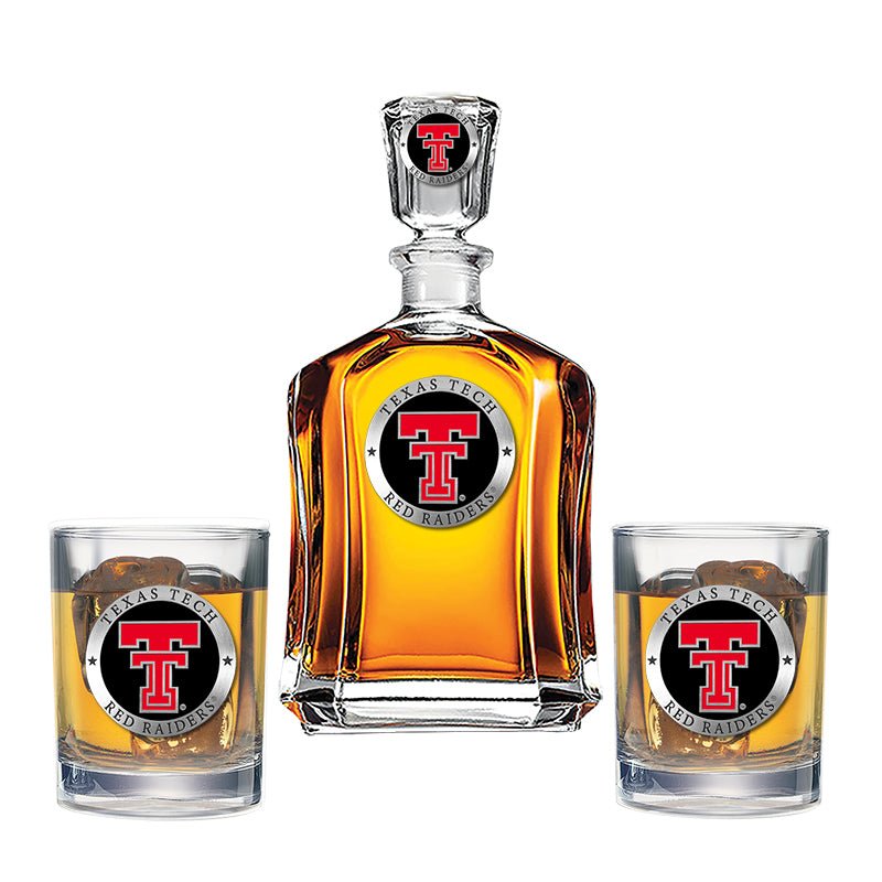 Texas Tech University #2 Capitol Decanter with 2 Glasses