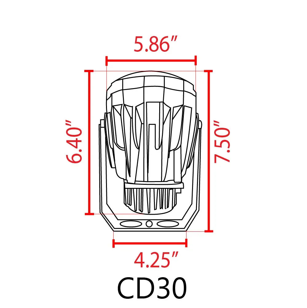 CD30 30W 12V Low Voltage LED Outdoor Aluminum Spotlight Directional Narrow Beam Angle