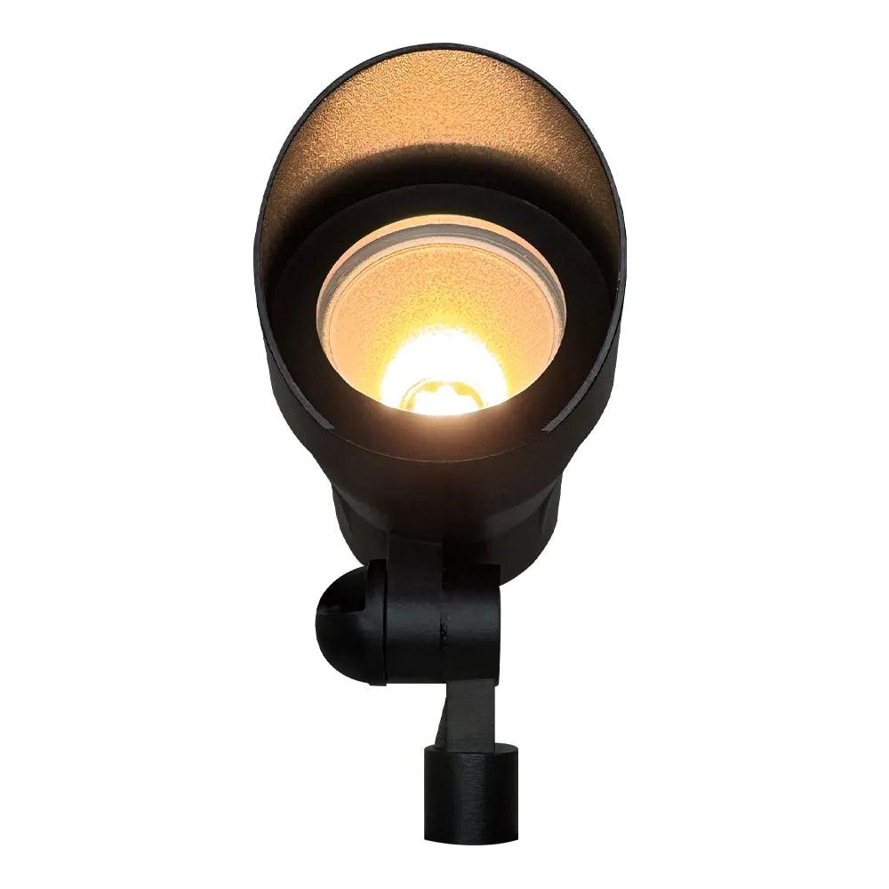 CD45 Black 3000K Warm White Integrated LED 12V Low Voltage Directional Up Light Outdoor Aluminum Spotlight