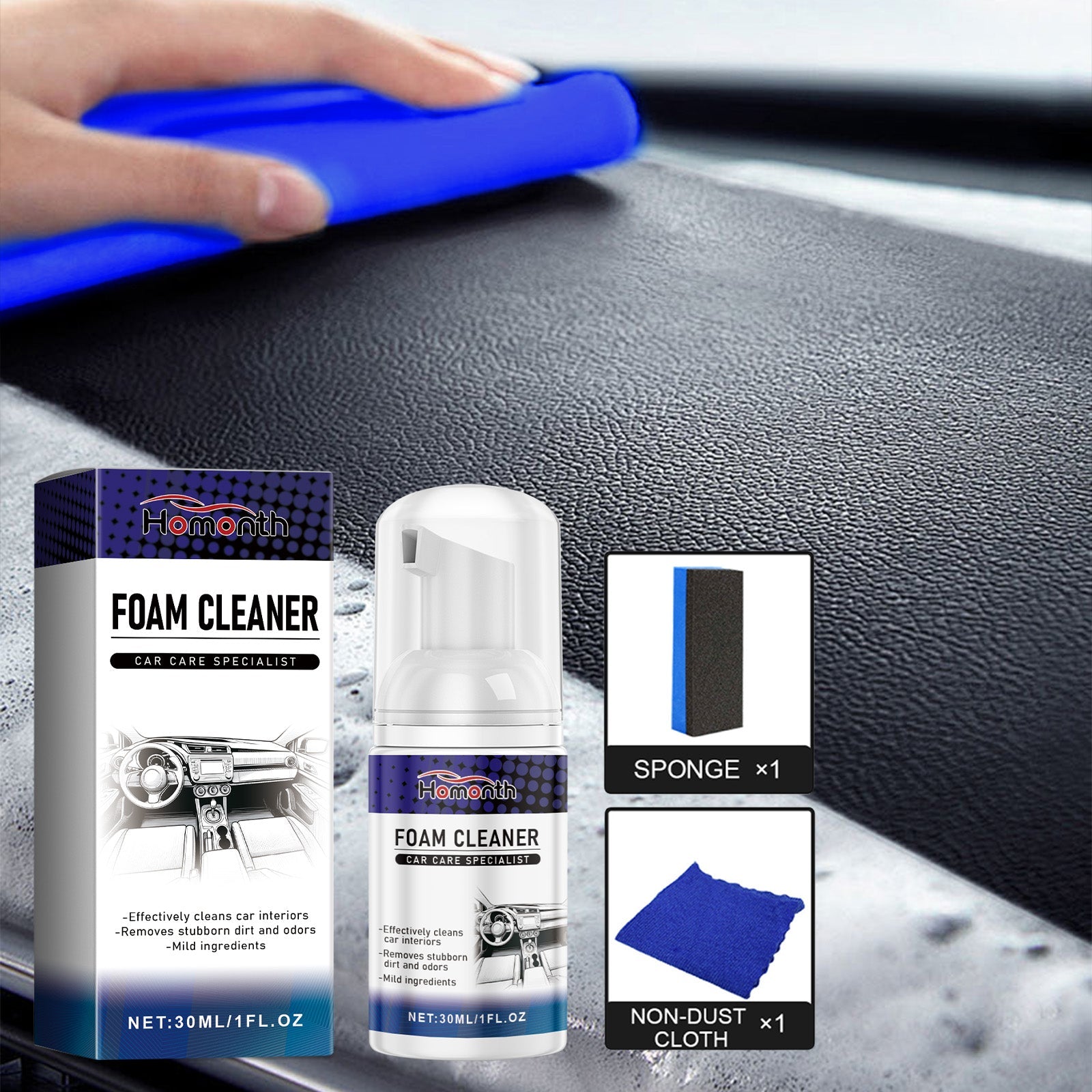 Car Interior Cleaner, Car Interior Seat Cleaning And Maintenance Brightening Decontamination Refurbishing Agent