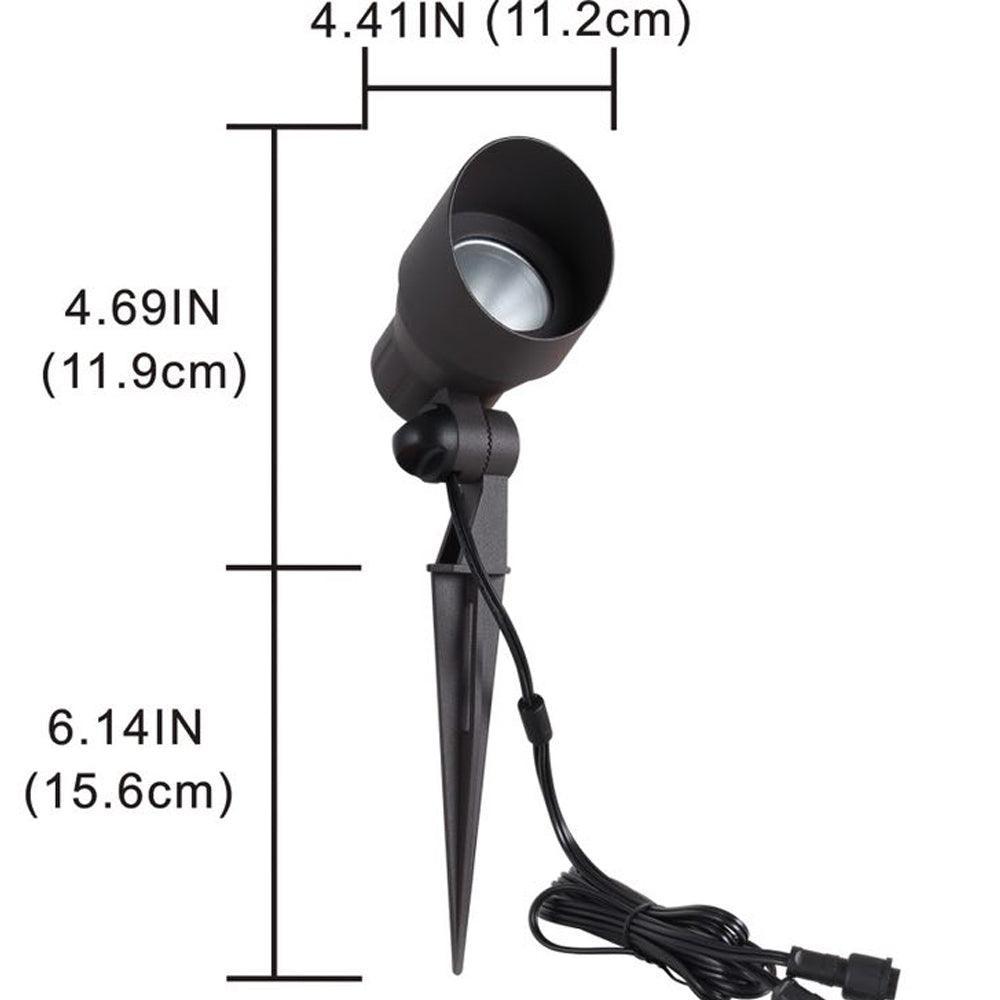 CD45 Black 3000K Warm White Integrated LED 12V Low Voltage Directional Up Light Outdoor Aluminum Spotlight
