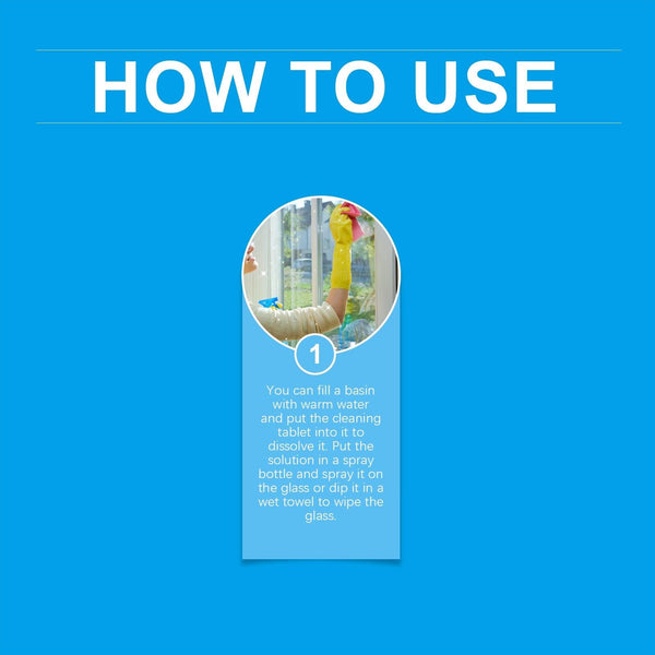 Glass Cleaning Effervescent Sheet, Door And Window Glass Scale Dust Stubborn Stains Clean Mirror Transparent