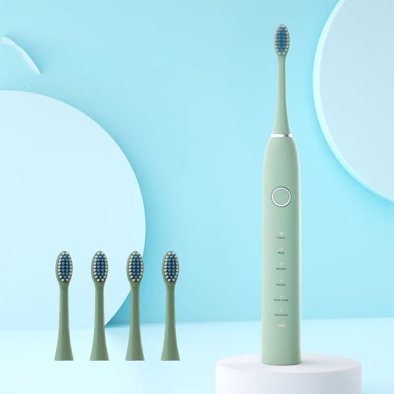 Intelligent electric toothbrush adult soft bristled household sound wave fully automatic charging simple and stylish waterproof