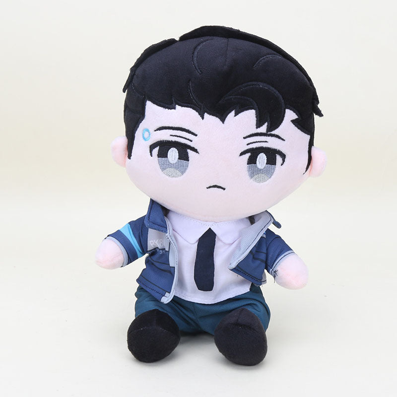 28cm Detroit surrounding Connor sitting doll transformed into human uniform cross dressing cosplay plush doll