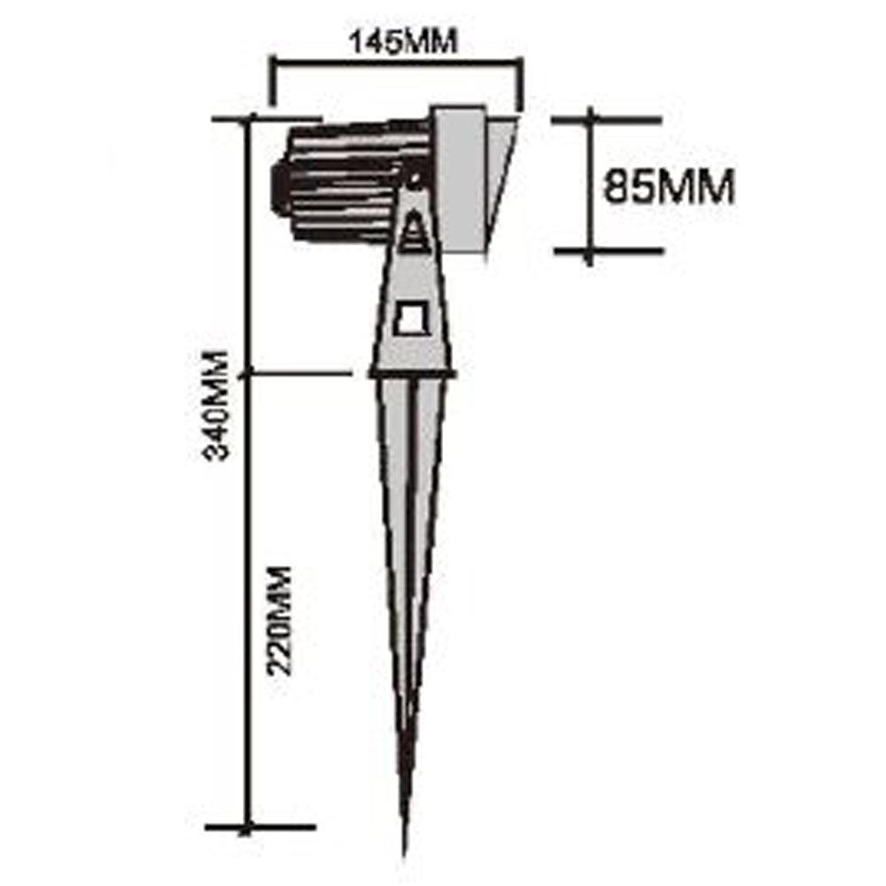 CD85 10W 12V Low Voltage Garden Landscape Directional Waterproof Ground Narrow Beam Outdoor Aluminum Spotlight