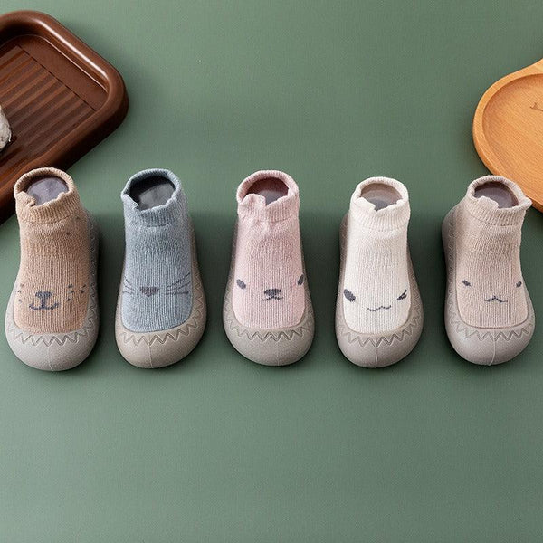 Baby Floor Shoes and Socks Autumn and Winter New Rubber Sole Lightweight Neonatal Soft Sole Walking Shoes Children's Socks