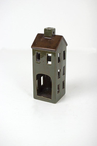 SET OF SIX CERAMIC VILLAGE - ONE EACH DESIGN