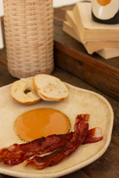 CERAMIC FRIED EGG PLATTER