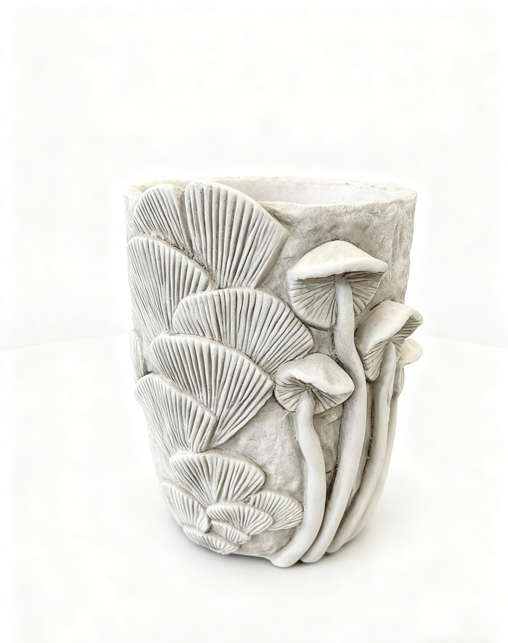Cement Mushroom Relief Planter
