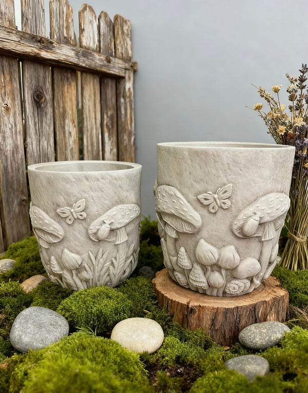 Woodland Mushroom & Butterfly Planter