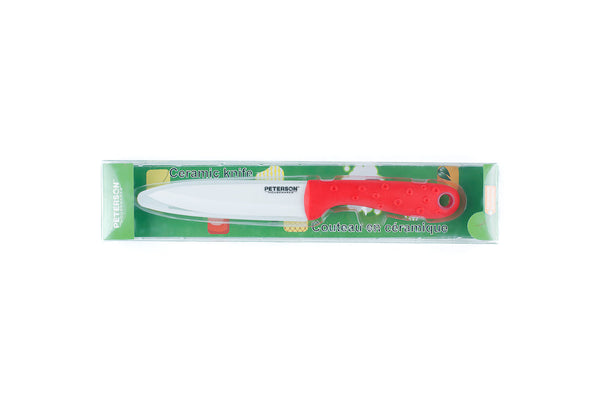 CERAMIC KNIFE: Red soft touch handle; White Ceramic Blade ... 5