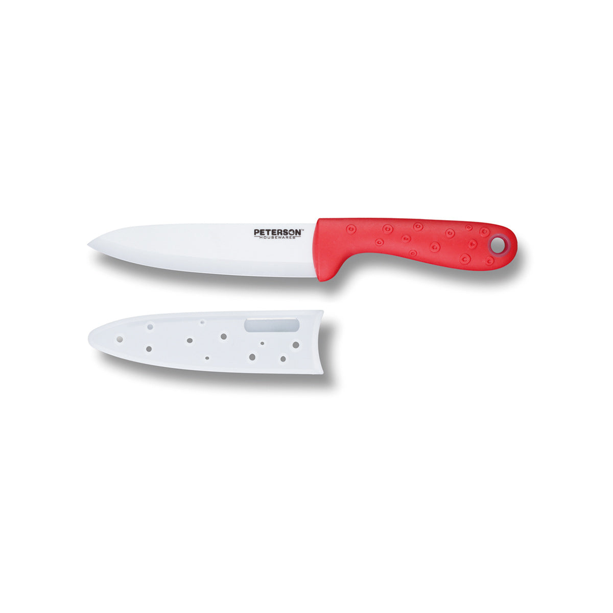 CERAMIC KNIFE: Red soft touch handle; White Ceramic Blade ... 5