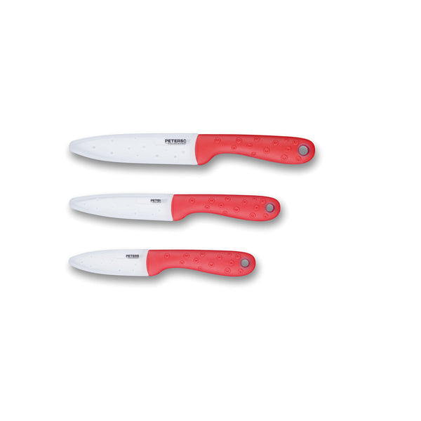 CERAMIC KNIFE: Red soft touch handle; White Ceramic Blade ... 3