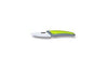 CERAMIC KNIFE: Green+Grey soft touch handle; White Ceramic Blade ... 3