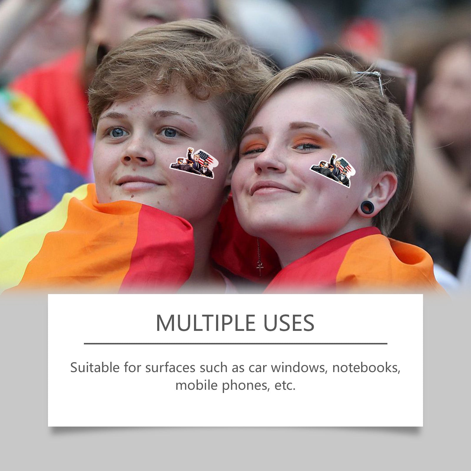 Temporary Face Stickers, Creative Stickers Fun Spoof Stickers Cup Notebook Decoration Glue