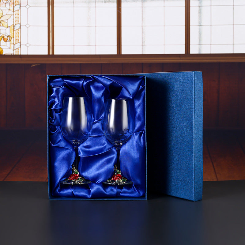 Household enamel crystal glass red wine glass goblet decanter