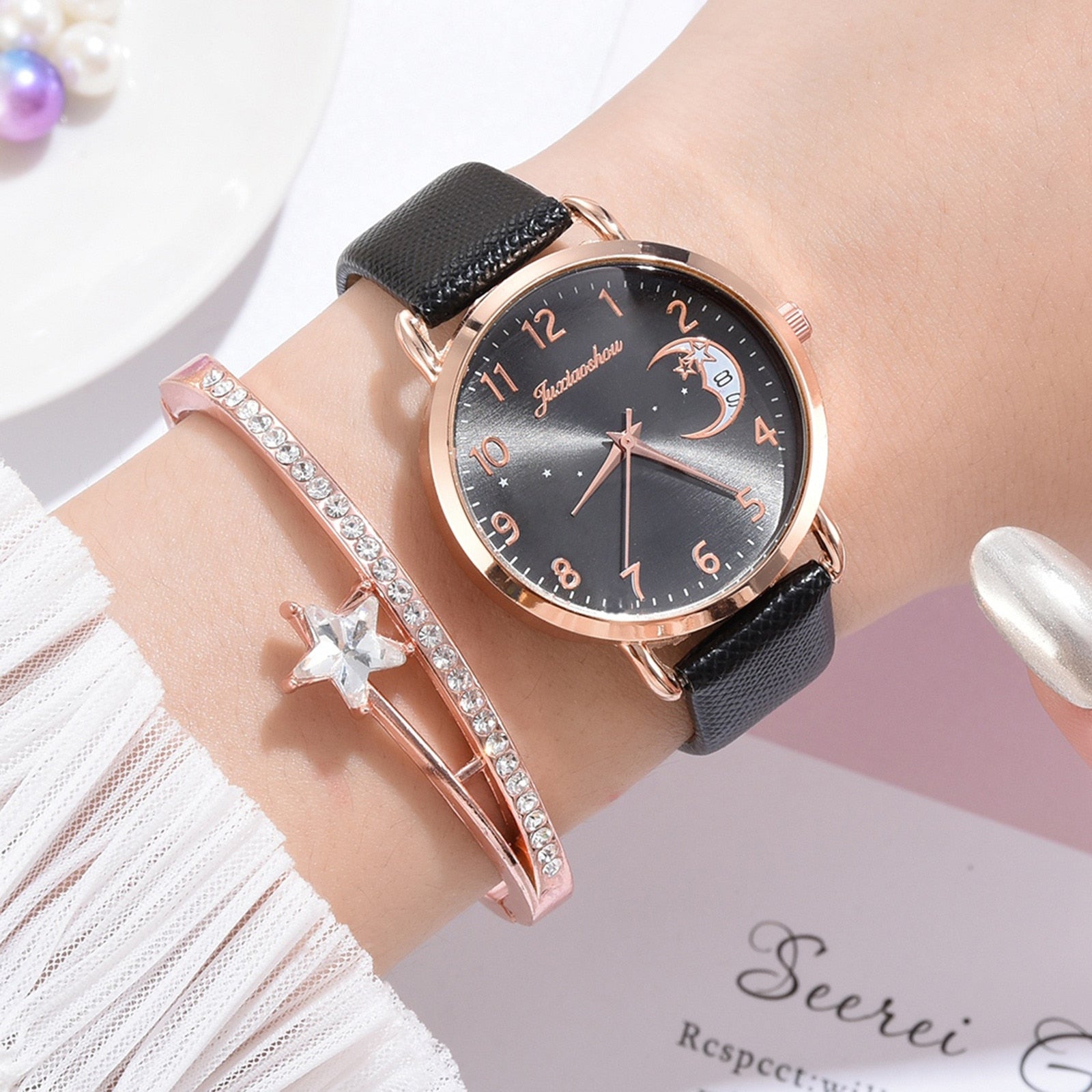 Women Watches Luxury Leather Band Watch Dress Clock Lady Wrist Watch