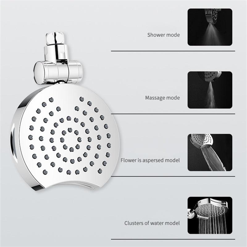 multi-function shower top spray rotating shower head four modes