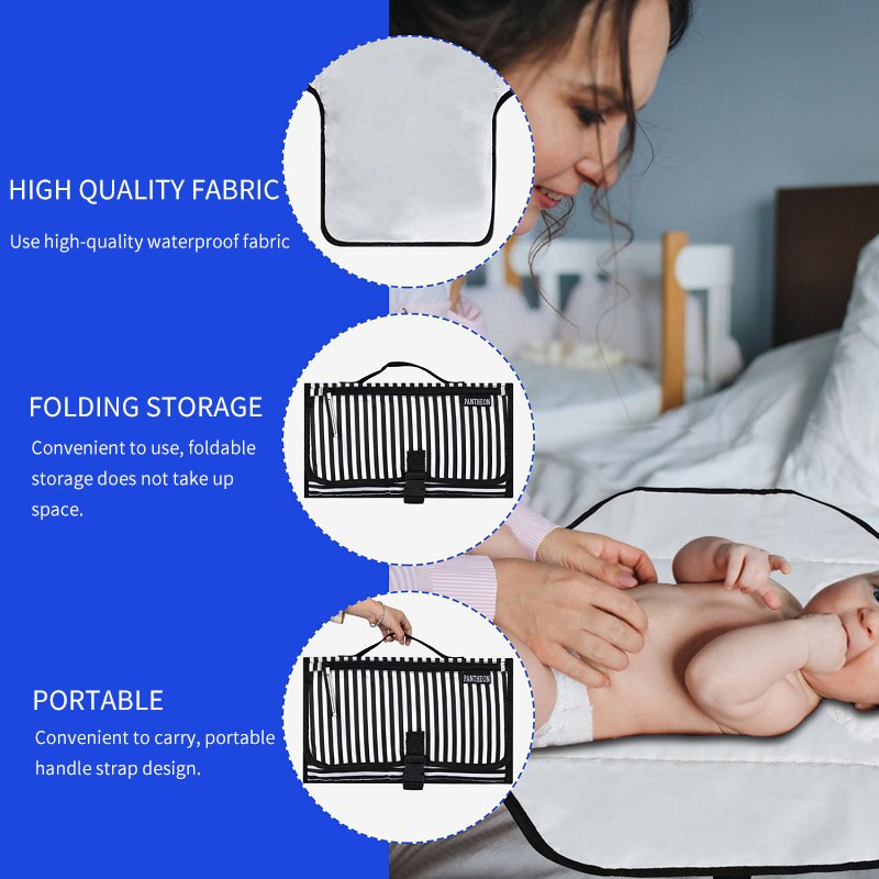 Foldable Baby Changing Mat Portable Travel Outdoor Waterproof Care Baby Changer Diape Infant Napping Changing Cover Pads