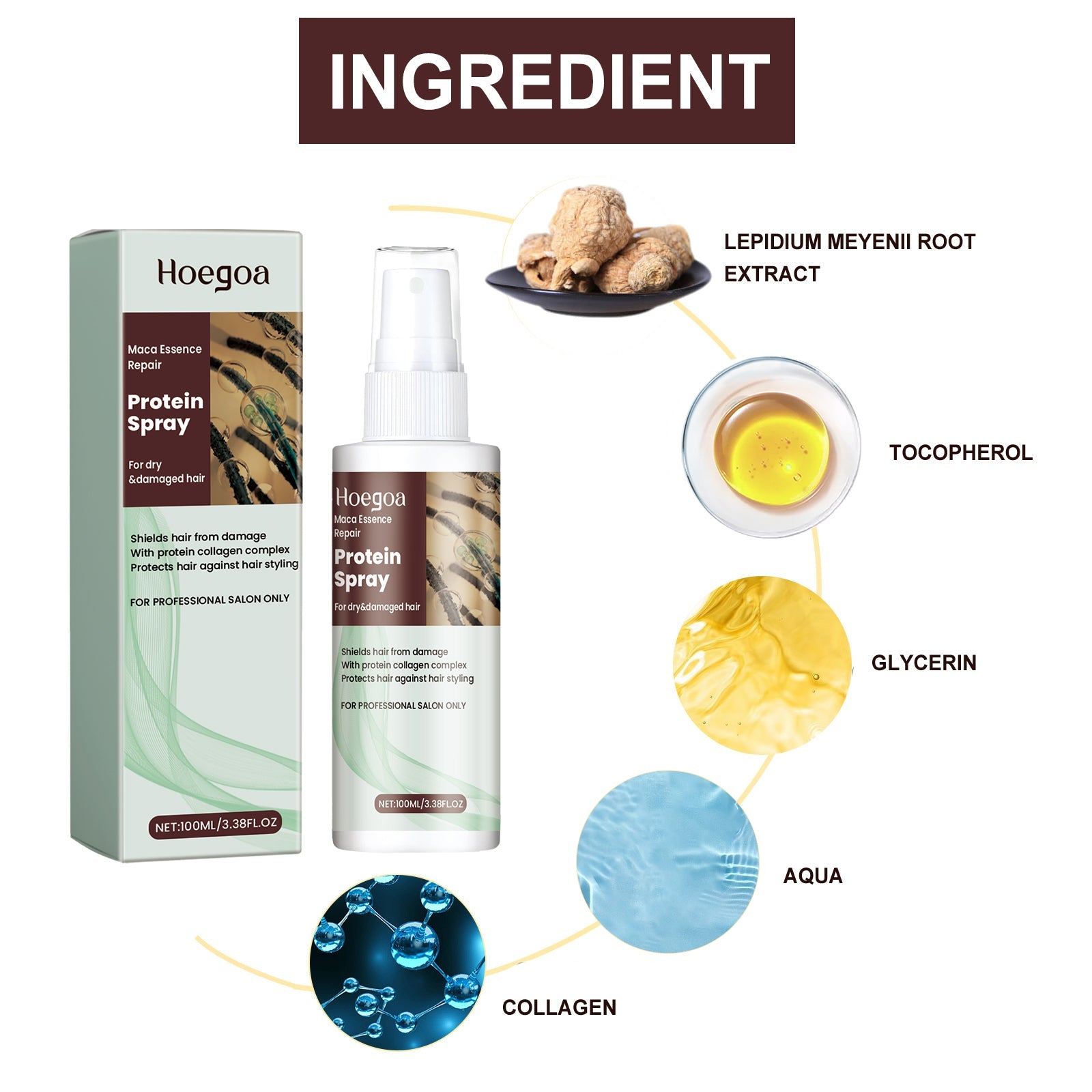 Protein Spray, Moisturize Dry Hair Tail Dry Fragrance Strong And Smooth Hair Care