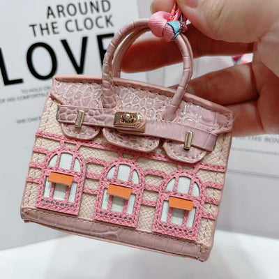Small house bag mini window pendant headphone bag lipstick car key backpack backpack decoration