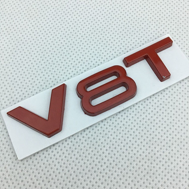 Suitable for Audi V6T V8T metal logo A4LA6LS7Q5Q3 displacement personalized modification leaf plate car sticker