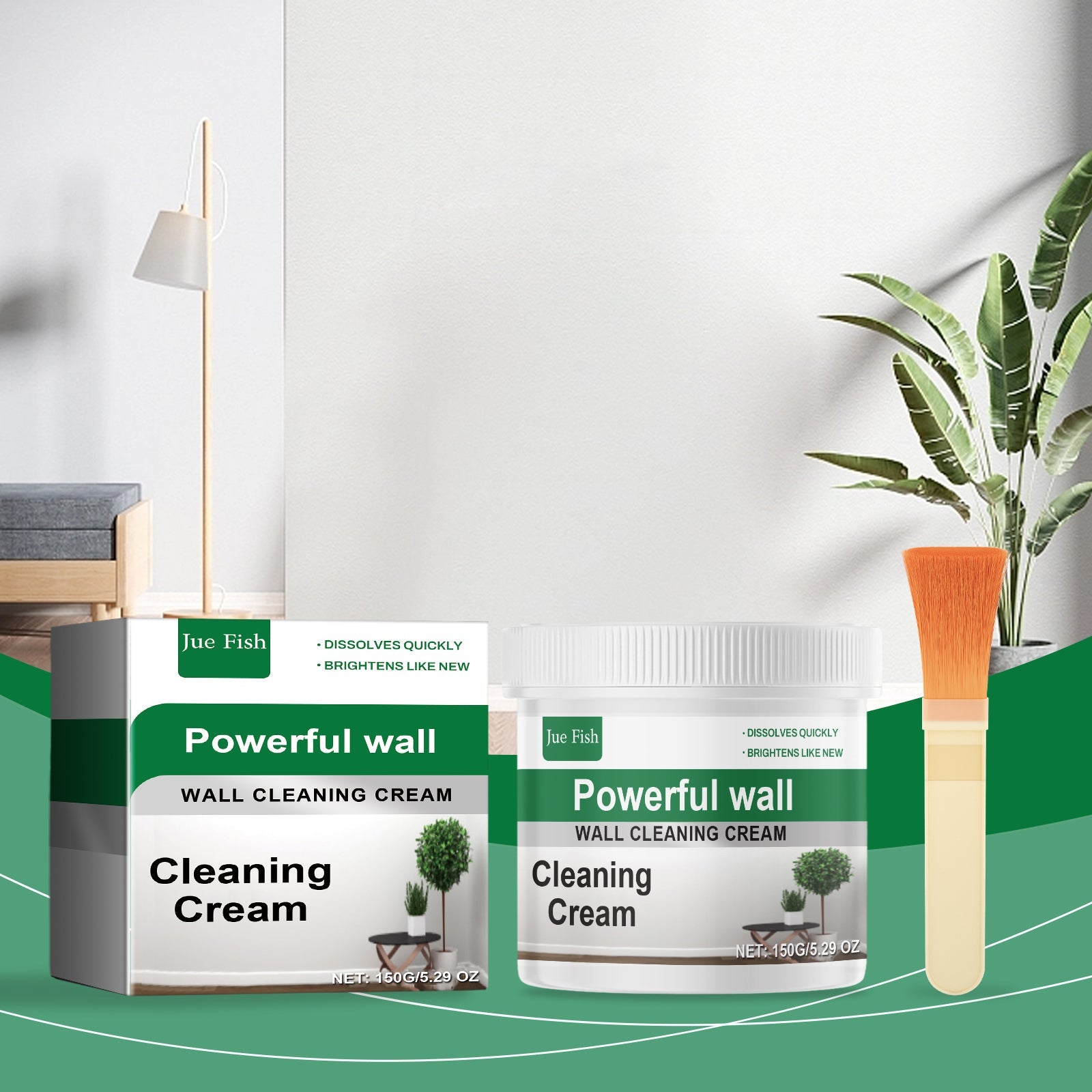 Wall Cleaning Cream, Wall Cleaning And Decontamination Cream Waterproof Renovation Stain Removal Wall Cleaner
