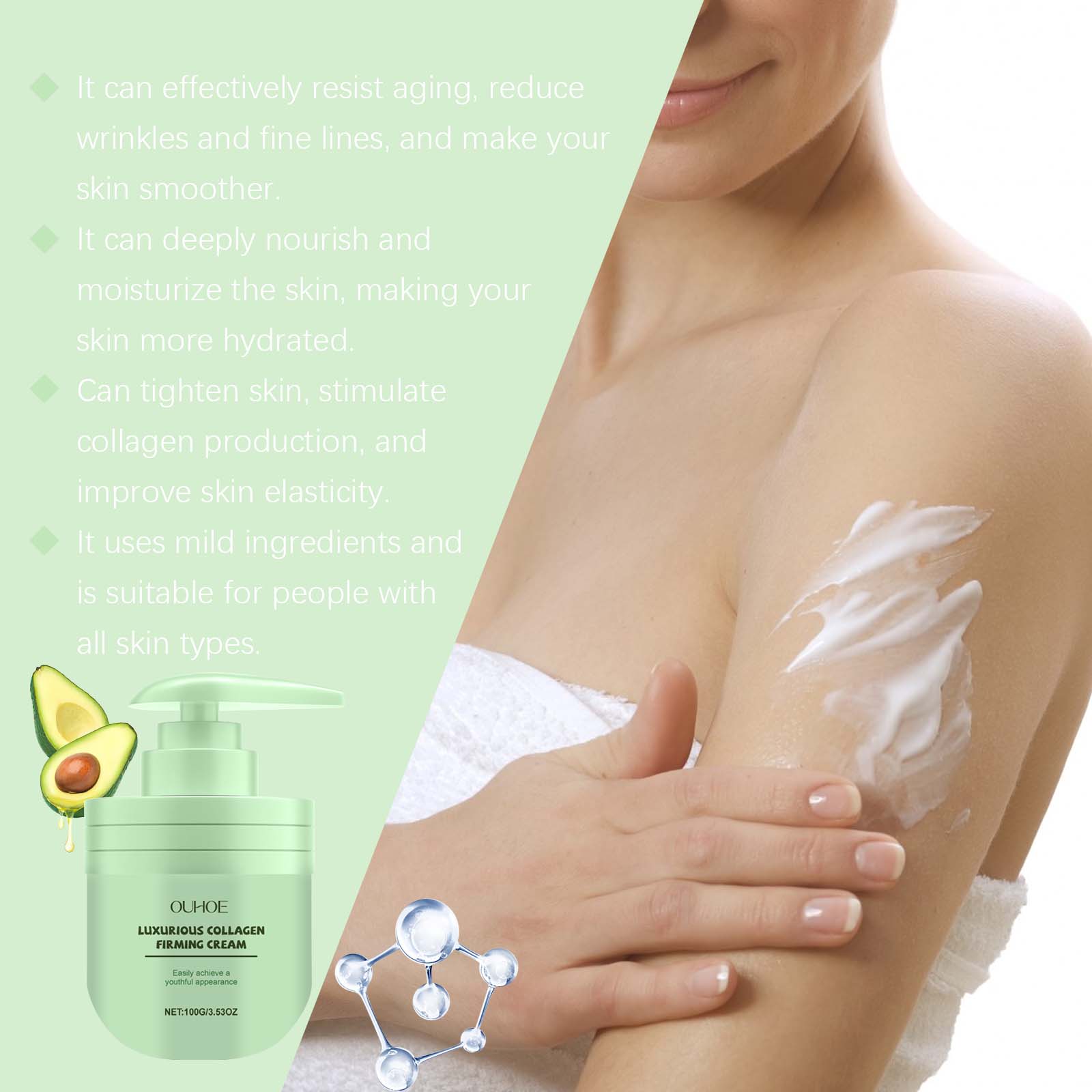 Collagen Moisturizer Daily Skin Care Nourishing, Hydrating, Firming And Hydrating Massaging Body Lotion