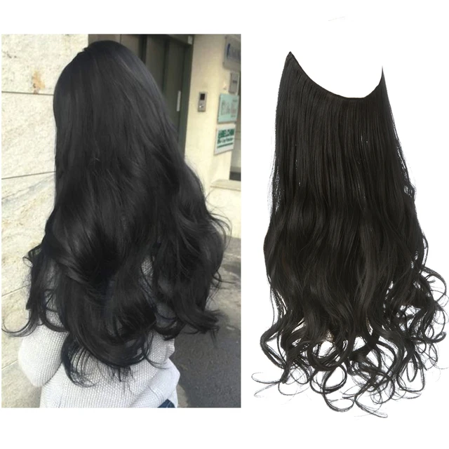 One-piece women's hair extension piece with abundant hair volume U-shaped fishing line invisible and natural long curly hair