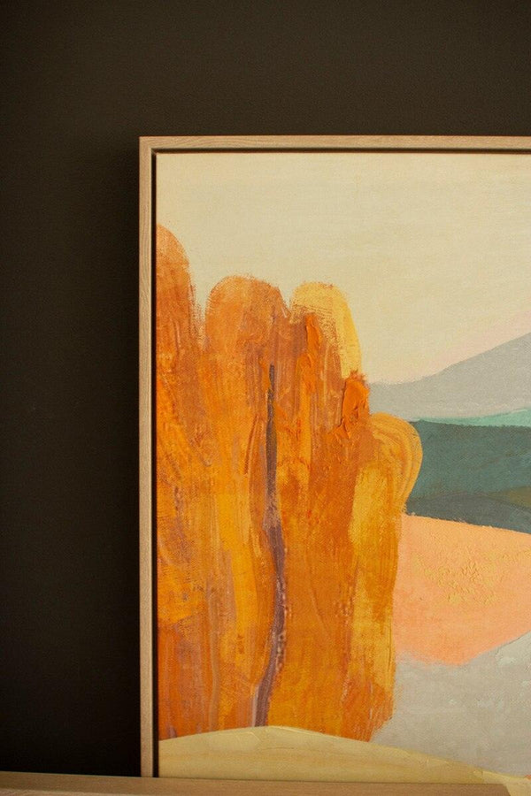 SET OF TWO FRAMED PAINTING LANDSCAPE