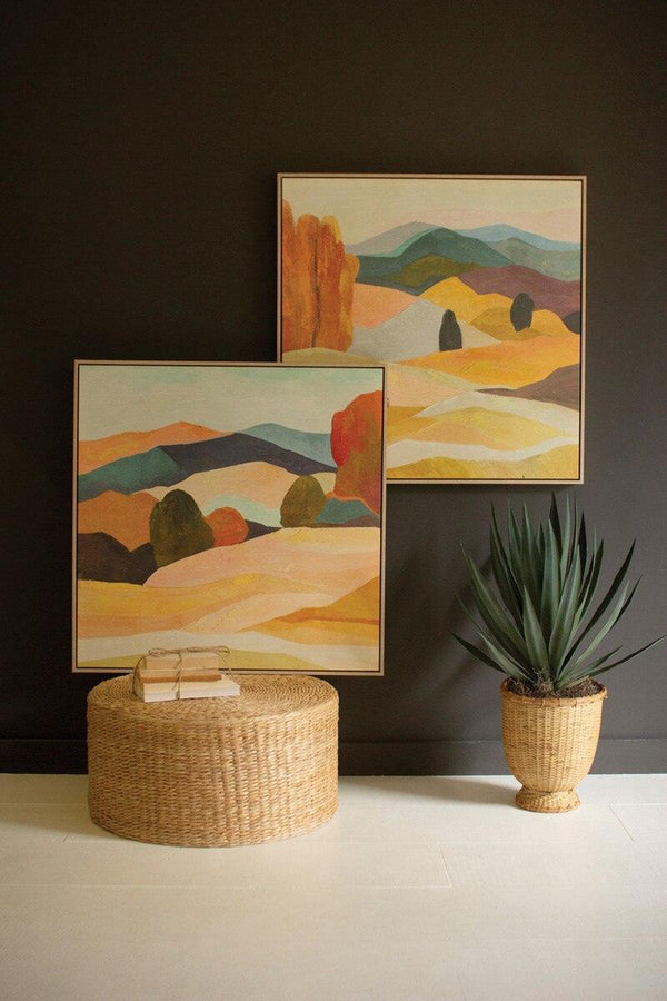 SET OF TWO FRAMED PAINTING LANDSCAPE
