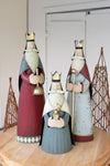 Set of 3 Painted Metal Kings