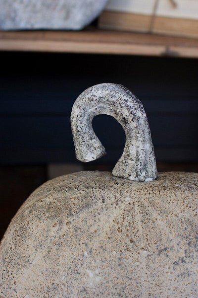 SET OF THREE RUSTIC METAL PUMPKINS SCULPTURE