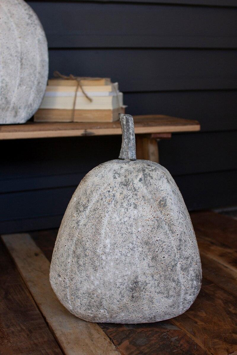 SET OF THREE RUSTIC METAL PUMPKINS SCULPTURE