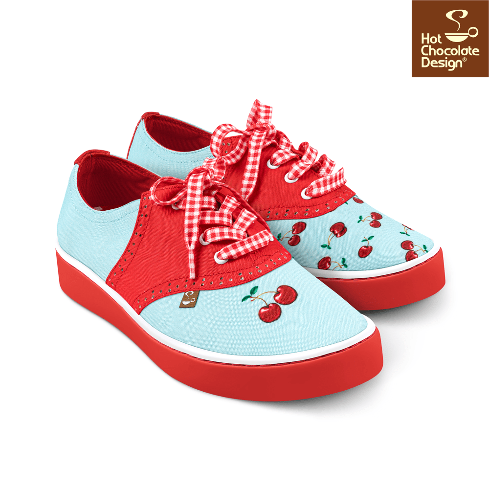 Hot Chocolate Design - Cherry Blue Sneakers - LAST PAIR US12!