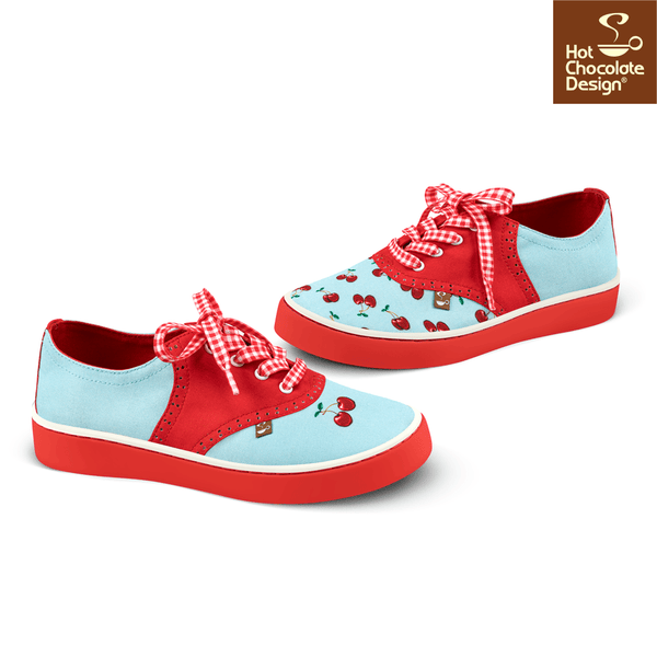 Hot Chocolate Design - Cherry Blue Sneakers - LAST PAIR US12!