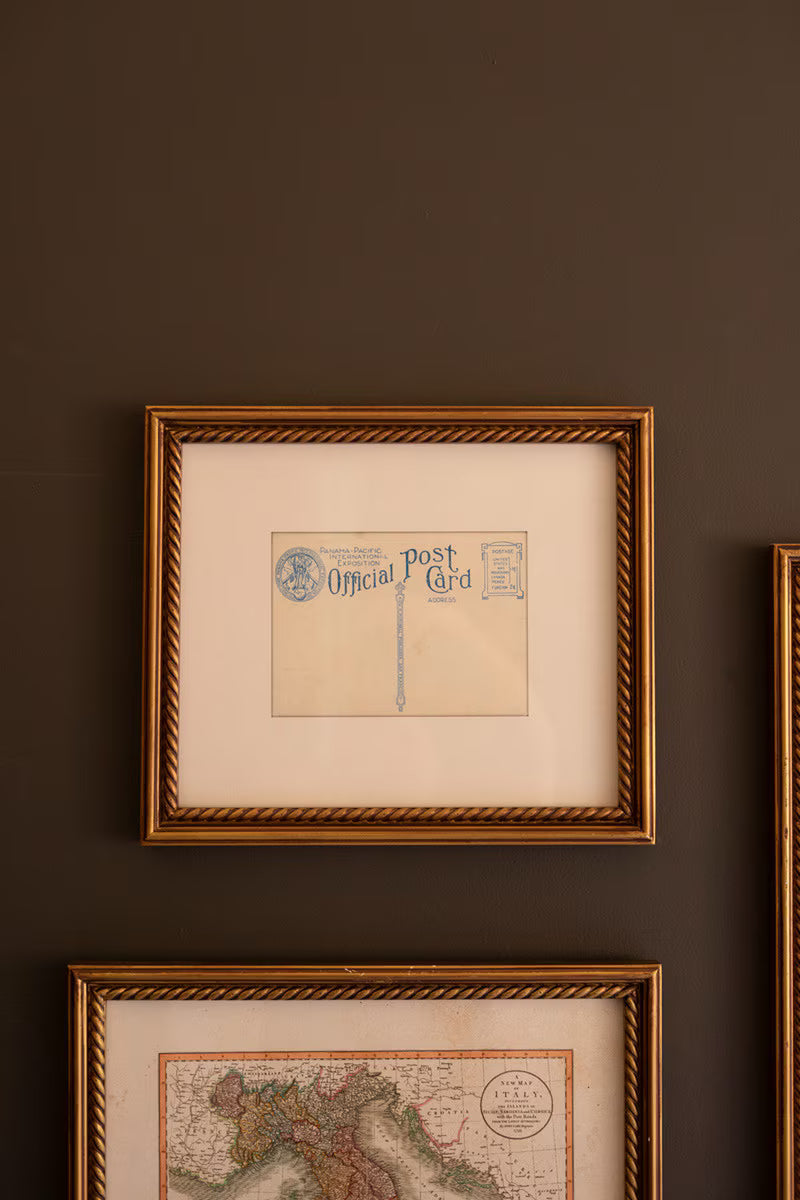 SET 5 MIXED FRAMED EUROPE GALLERY WALL PRINTS UNDER GLASS