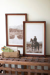 SET of 2 FRAMED COWBOY & DESERT PHOTOGRAPHY PRINTS UNDER GLASS