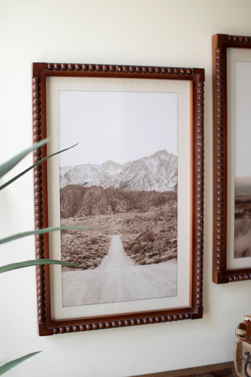 SET of 2 FRAMED COWBOY & DESERT PHOTOGRAPHY PRINTS UNDER GLASS