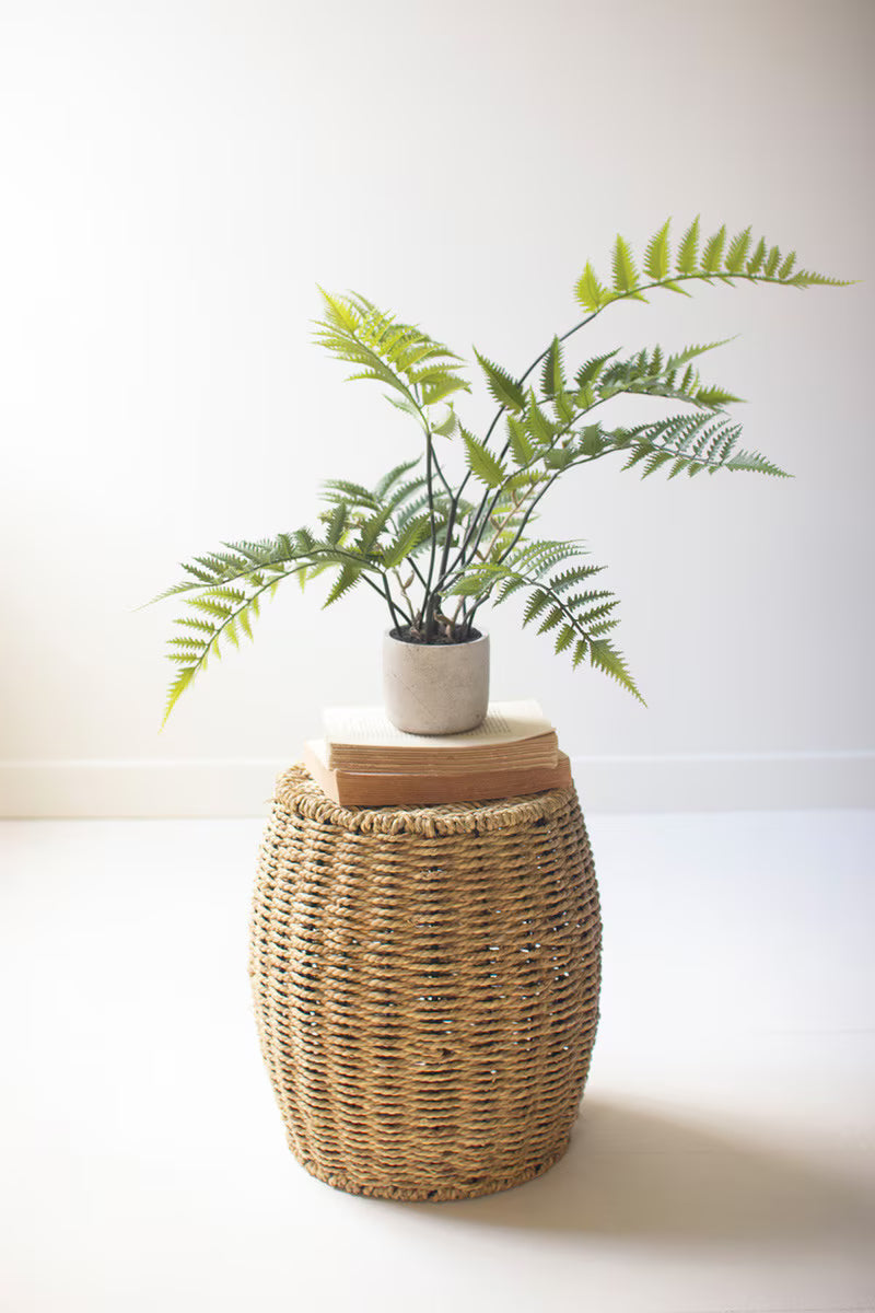 WOVEN VINE POOF/STOOL